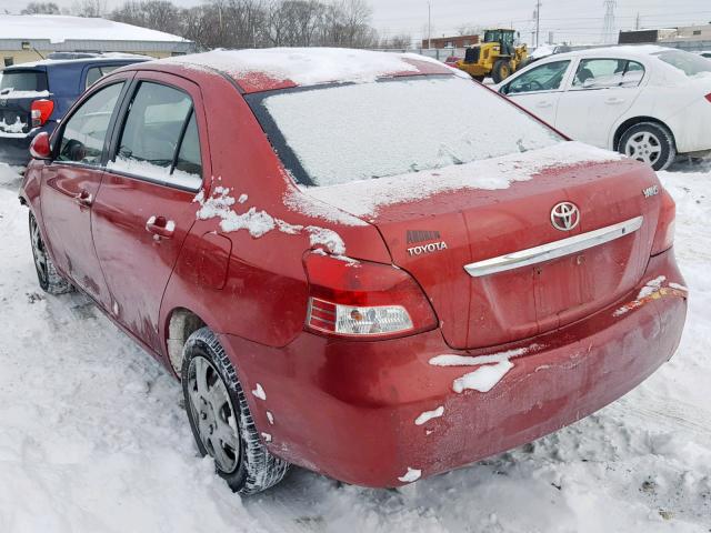 JTDBT923681215173 - 2008 TOYOTA YARIS წითელი ფოტო 3