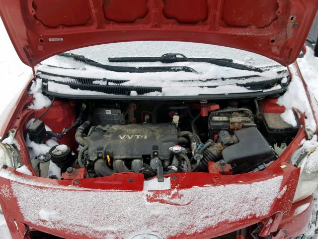 JTDBT923681215173 - 2008 TOYOTA YARIS წითელი ფოტო 7