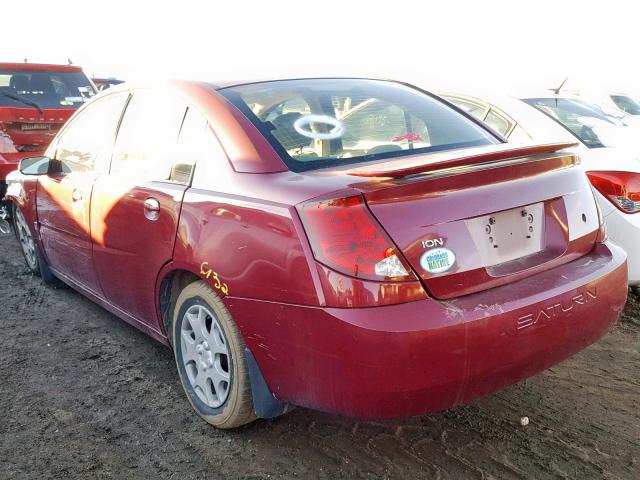 1G8AJ52F54Z150472 - 2004 SATURN ION LEVEL MAROON photo 3