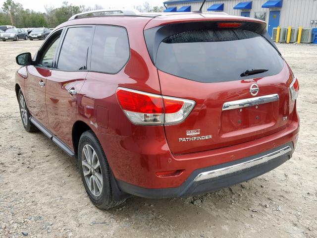 5N1AR2MN8EC642074 - 2014 NISSAN PATHFINDER RED photo 3