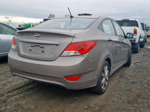 KMHCU4AE9DU314193 - 2013 HYUNDAI ACCENT GLS BROWN photo 4