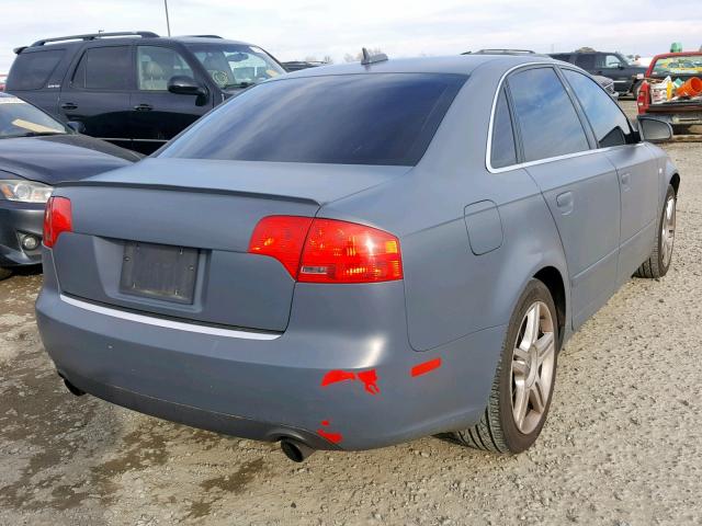 WAUDG78E66A043005 - 2006 AUDI A4 3.2 QUA GRAY photo 4