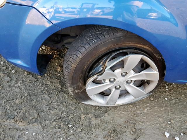 KNADH4A31A6701412 - 2010 KIA RIO LX BLUE photo 9