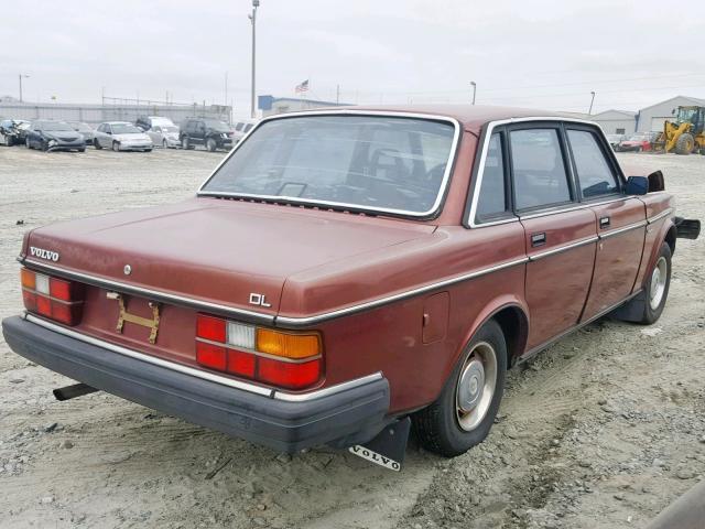 YV1AX884XF1111822 - 1985 VOLVO 244 DL RED photo 4