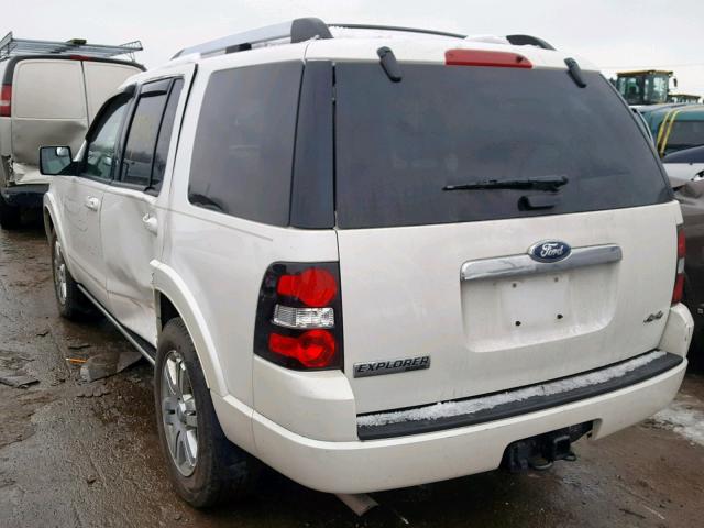 1FMEU7FE0AUA89757 - 2010 FORD EXPLORER L WHITE photo 3