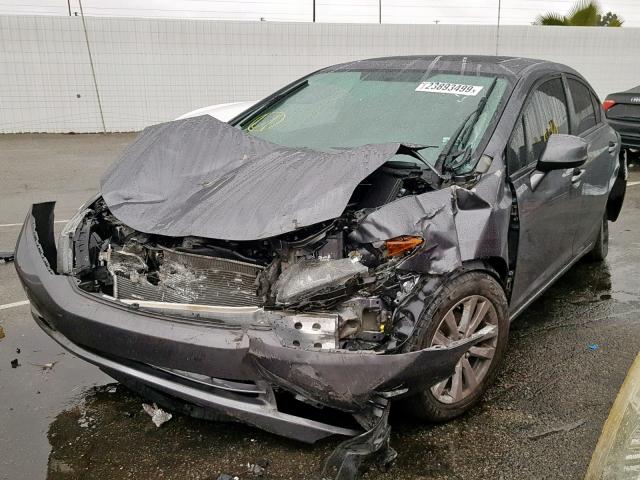 19XFB2F96CE045154 - 2012 HONDA CIVIC EXL GRAY photo 2