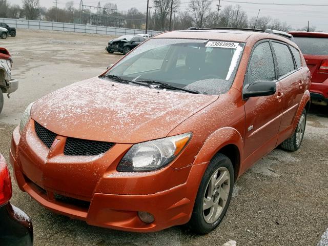 5Y2SM628X4Z430008 - 2004 PONTIAC VIBE ORANGE photo 2