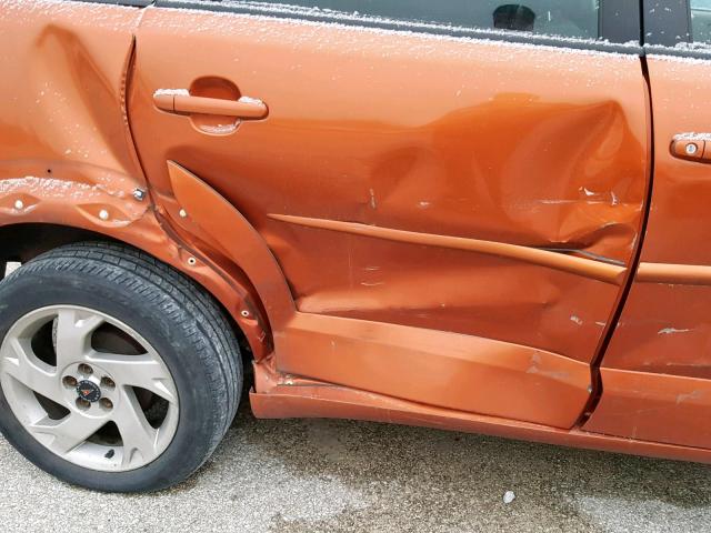 5Y2SM628X4Z430008 - 2004 PONTIAC VIBE ORANGE photo 9