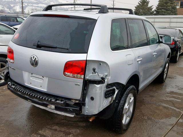 WVGBC77L64D081606 - 2004 VOLKSWAGEN TOUAREG 3. SILVER photo 4