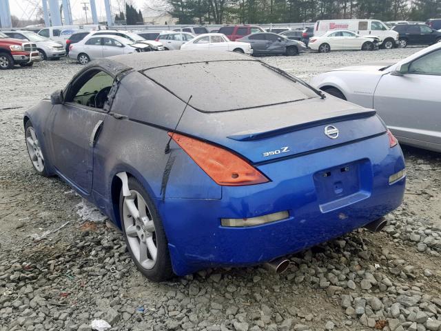 JN1AZ34E74M154367 - 2004 NISSAN 350Z COUPE BLUE photo 3