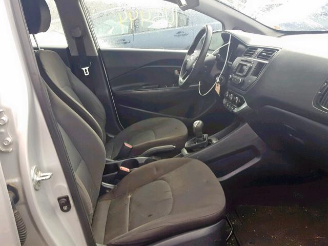 KNADM4A35E6400546 - 2014 KIA RIO LX GRAY photo 5