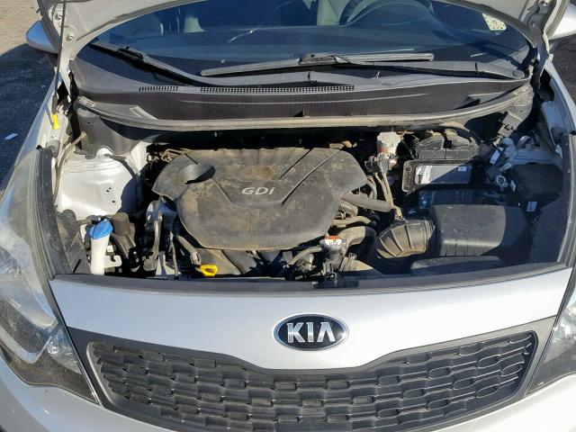 KNADM4A35E6400546 - 2014 KIA RIO LX GRAY photo 7