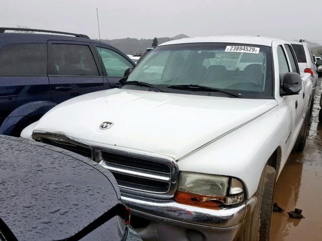 1B7GL2AN91S101572 - 2001 DODGE DAKOTA QUA WHITE photo 2