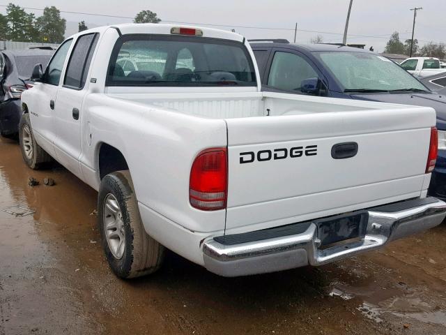 1B7GL2AN91S101572 - 2001 DODGE DAKOTA QUA WHITE photo 3