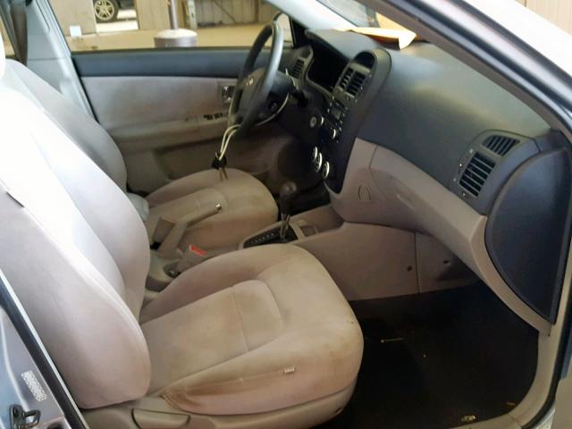 KNAFE121675450527 - 2007 KIA SPECTRA EX SILVER photo 5