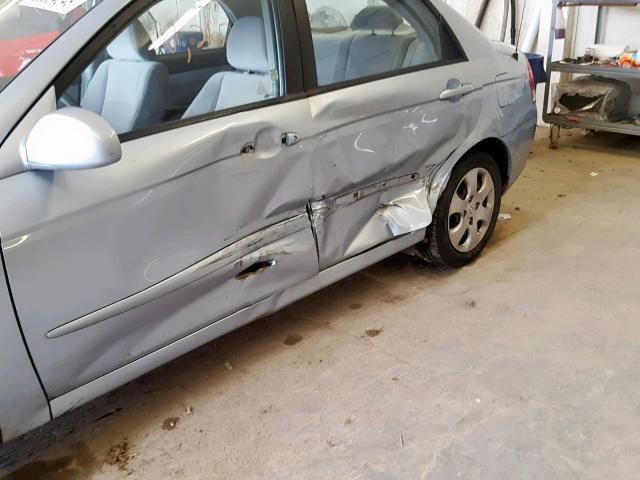 KNAFE121675450527 - 2007 KIA SPECTRA EX SILVER photo 9