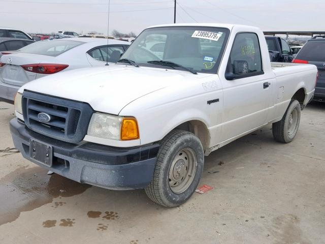 1FTYR10D25PA73192 - 2005 FORD RANGER WHITE photo 2