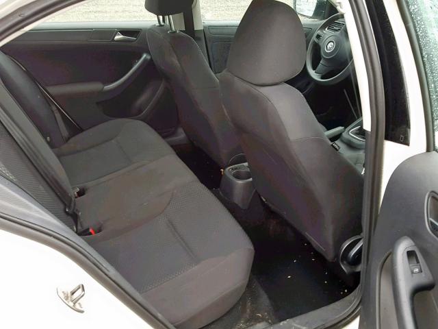 3VW1K7AJ5BM307644 - 2011 VOLKSWAGEN JETTA BASE WHITE photo 6