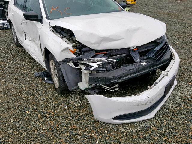 3VW1K7AJ5BM307644 - 2011 VOLKSWAGEN JETTA BASE WHITE photo 9