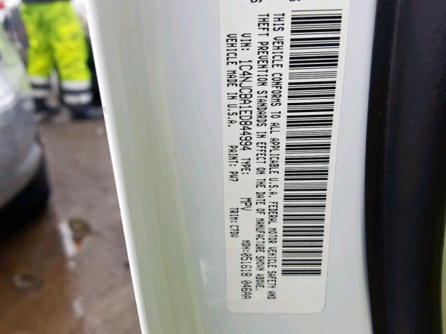 1C4NJCBA1ED844994 - 2014 JEEP COMPASS SP 白色 照片 10