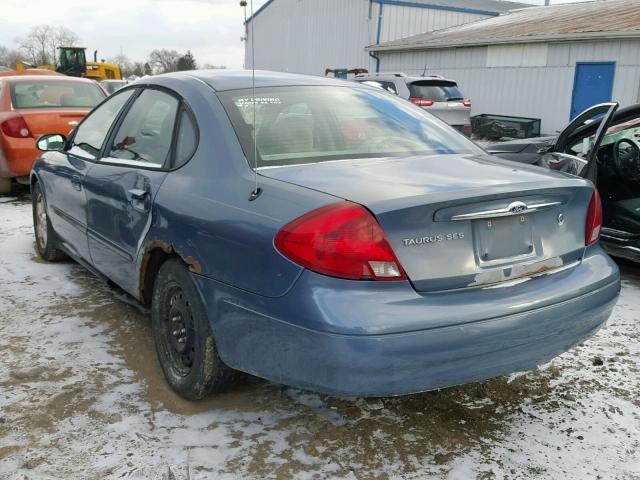 1FAFP55UXYA263493 - 2000 FORD TAURUS SES BLUE photo 3