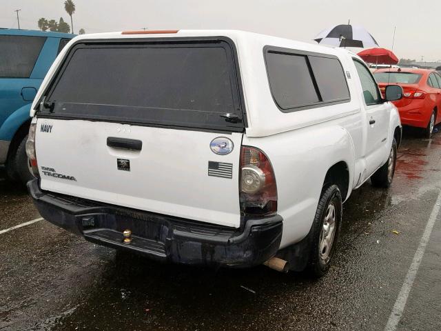 5TENX22N99Z649699 - 2009 TOYOTA TACOMA WHITE photo 4