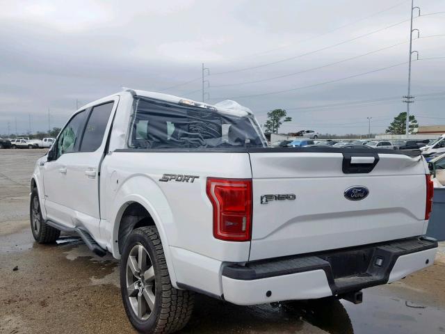 1FTEW1CG2FFC46685 - 2015 FORD F150 SUPER WHITE photo 3