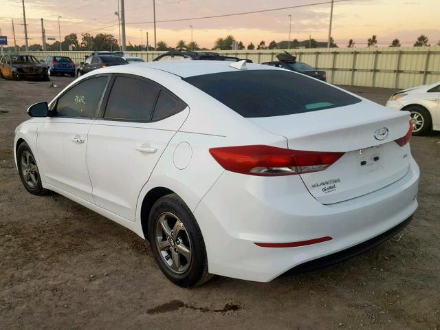 5NPD94LAXHH071515 - 2017 HYUNDAI ELANTRA EC WHITE photo 3