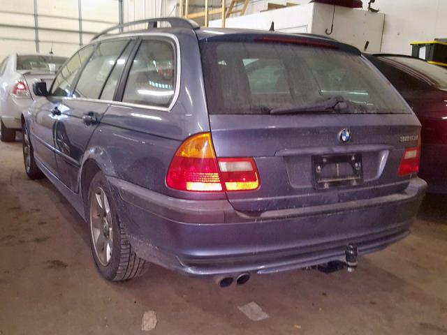 WBAAW33471EN80688 - 2001 BMW 325 IT BLUE photo 3