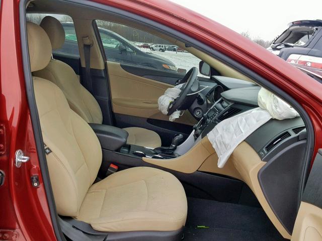 5NPEB4AC4BH146360 - 2011 HYUNDAI SONATA GLS RED photo 5