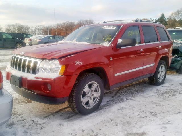 1J8HR58255C661274 - 2005 JEEP GRAND CHER RED photo 2