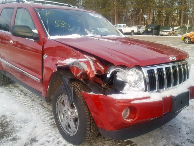 1J8HR58255C661274 - 2005 JEEP GRAND CHER RED photo 9