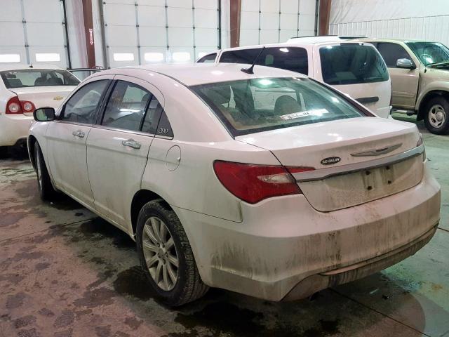 1C3CCBCG7DN614954 - 2013 CHRYSLER 200 LIMITE WHITE photo 3