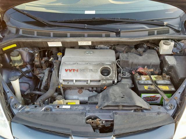 5TDZA23C46S502103 - 2006 TOYOTA SIENNA GRAY photo 7