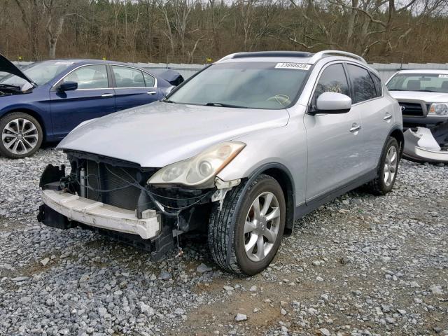 JNKAJ09E08M301077 - 2008 INFINITI EX35 BASE SILVER photo 2