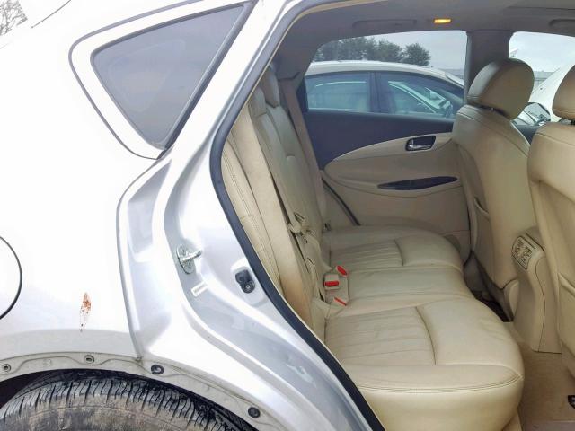 JNKAJ09E08M301077 - 2008 INFINITI EX35 BASE SILVER photo 6