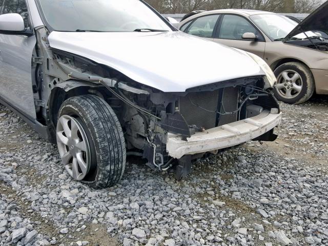 JNKAJ09E08M301077 - 2008 INFINITI EX35 BASE SILVER photo 9
