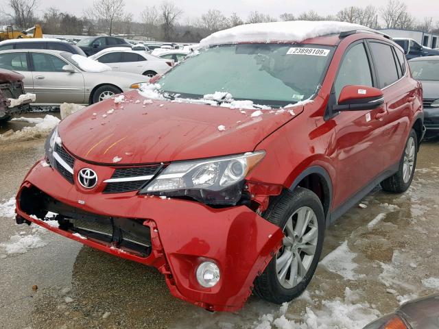 2T3DFREV6EW136919 - 2014 TOYOTA RAV4 LIMIT RED photo 2