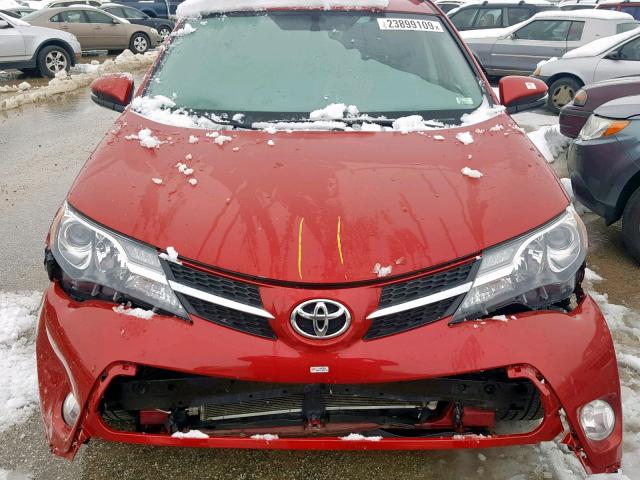 2T3DFREV6EW136919 - 2014 TOYOTA RAV4 LIMIT RED photo 7