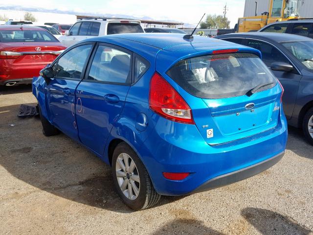 3FADP4EJ9DM119051 - 2013 FORD FIESTA SE BLUE photo 3