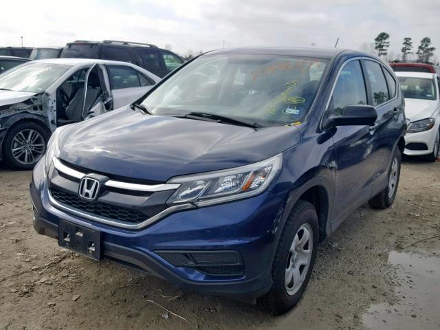 3CZRM3H3XFG709870 - 2015 HONDA CR-V LX BLUE photo 2