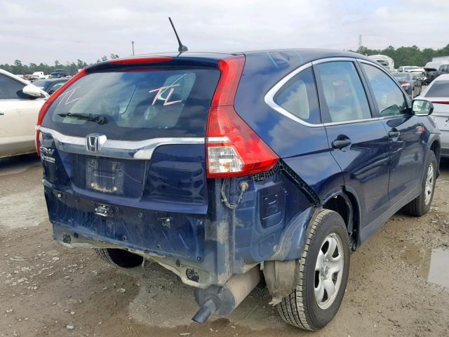 3CZRM3H3XFG709870 - 2015 HONDA CR-V LX BLUE photo 4