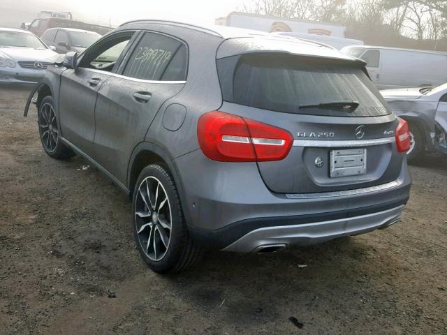 WDCTG4GB6GJ279296 - 2016 MERCEDES-BENZ GLA 250 4M GRAY photo 3