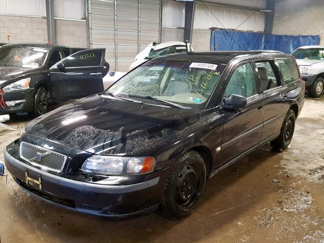 YV1SW58D412039041 - 2001 VOLVO V70 2.4T BLACK photo 2