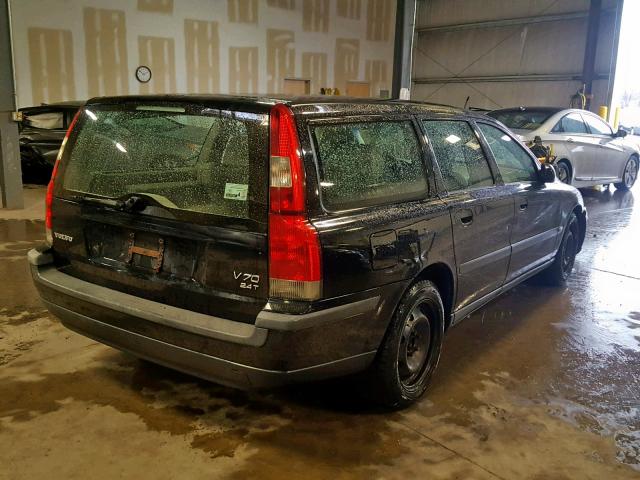 YV1SW58D412039041 - 2001 VOLVO V70 2.4T BLACK photo 4