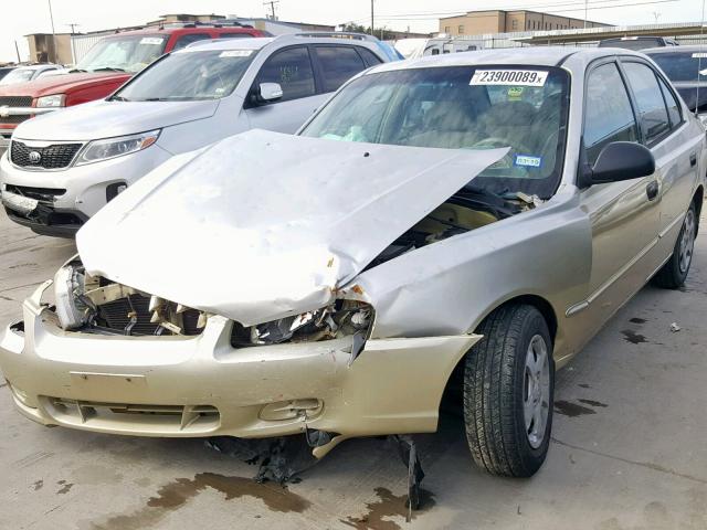 KMHCG45C12U355155 - 2002 HYUNDAI ACCENT GL SILVER photo 2