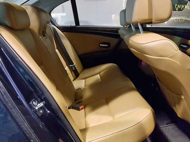 WBANV93598CZ66700 - 2008 BMW 5 SERIES BLUE photo 6