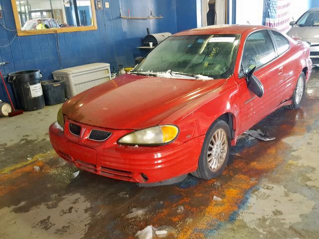 1G2NE12E4XM811961 - 1999 PONTIAC GRAND AM S RED photo 2