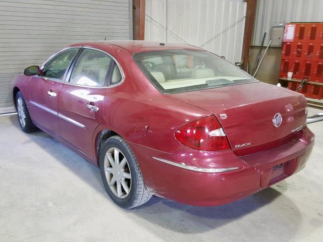 2G4WE567651176667 - 2005 BUICK LACROSSE C MAROON photo 3