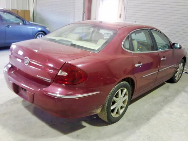 2G4WE567651176667 - 2005 BUICK LACROSSE C MAROON photo 4